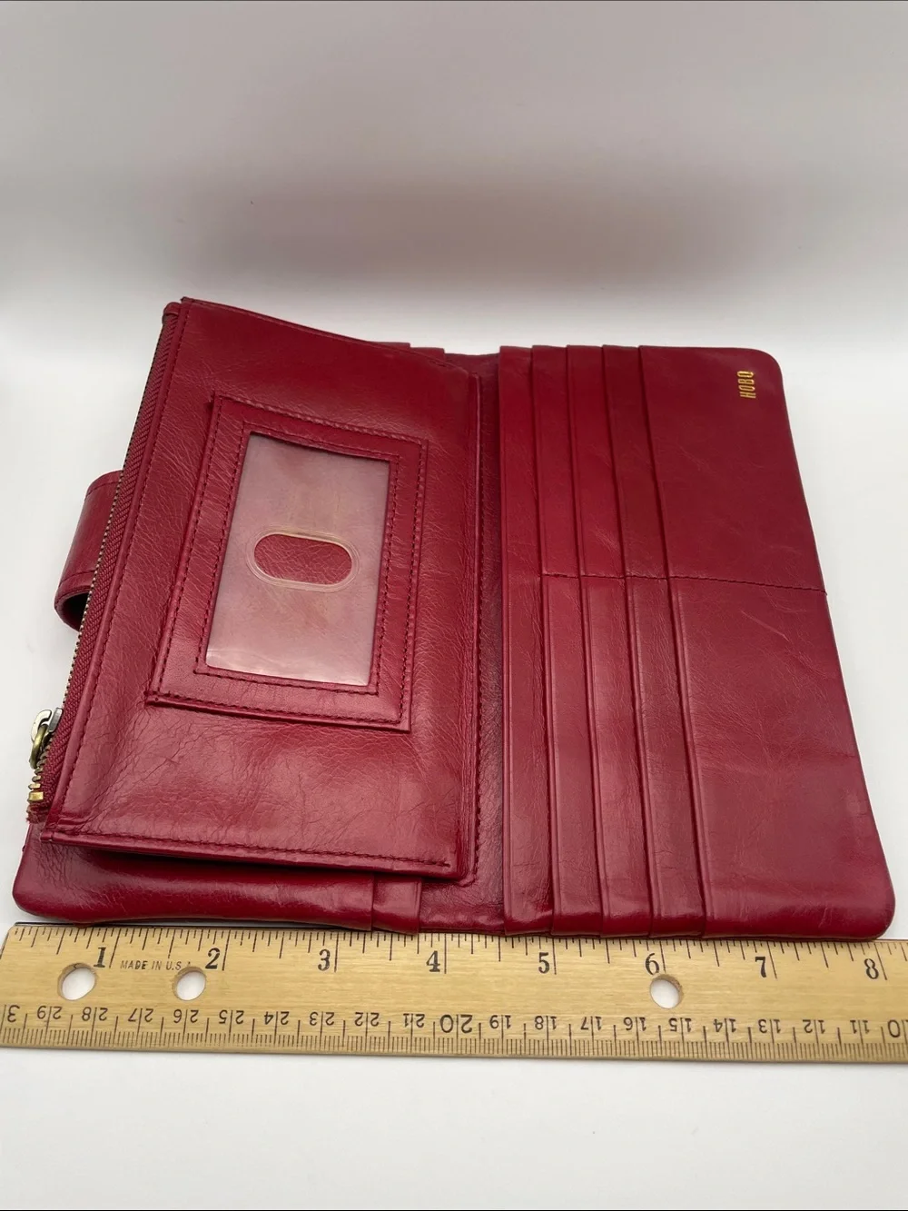HOBO Torch Leather Wallet - Cardinal Red